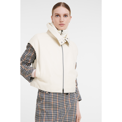 Kurtka Longchamp Fall-Zimowe 2022 Kolekcja Skórzane Women Jackets Damskie Beżowe | 1580-YEQUN