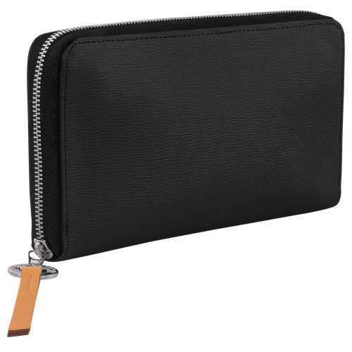 Portfele Longchamp Long Le Pliage City Płócienne Women Wallets Damskie Czarne | 2798-DBEQV