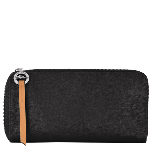 Portfele Longchamp Long Le Pliage City Płócienne Women Wallets Damskie Czarne | 2798-DBEQV