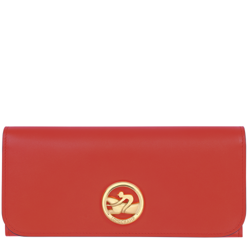 Portfele Longchamp Long continental Box-Trot Skórzane Women Wallets Damskie Pomarańczowe | 2019-YMOPD