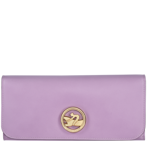 Portfele Longchamp Long continental Box-Trot Skórzane Women Wallets Damskie Fioletowe | 7391-RHPFS