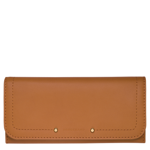 Portfele Longchamp Long continental Cavalcade Skórzane Women Wallets Damskie Beżowe | 2594-SMXTU