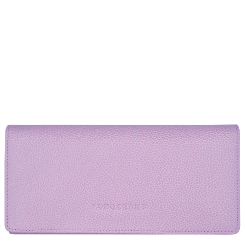 Portfele Longchamp Long continental Le Foulonné Skórzane Women Wallets Damskie Fioletowe | 4735-EBLIN