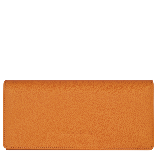 Portfele Longchamp Long continental Le Foulonné Skórzane Women Wallets Damskie Pomarańczowe | 9183-MSUQV