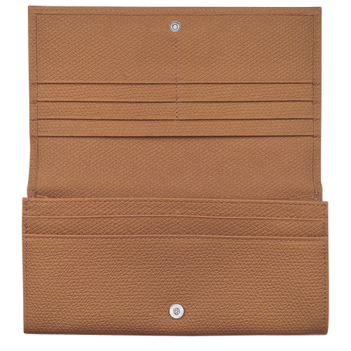 Portfele Longchamp Long continental Roseau Skórzane Women Wallets Damskie Beżowe | 3571-EURTP