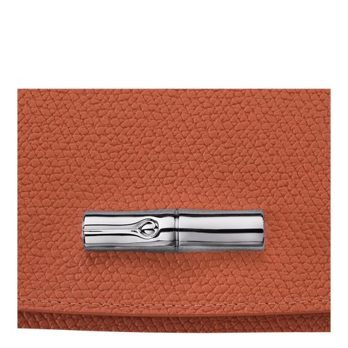 Portfele Longchamp Long continental Roseau Skórzane Women Wallets Damskie Pomarańczowe | 8219-GYMVB