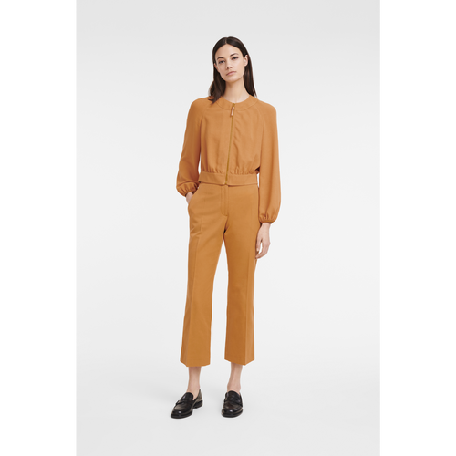 Portki Longchamp Fall-Zimowe 2022 Kolekcja Bawełniane Women Trousers Damskie Pomarańczowe | 1962-KXRQE