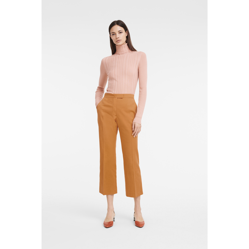 Portki Longchamp Fall-Zimowe 2022 Kolekcja Bawełniane Women Trousers Damskie Pomarańczowe | 1962-KXRQE