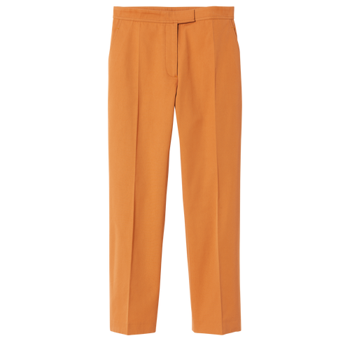 Portki Longchamp Fall-Zimowe 2022 Kolekcja Bawełniane Women Trousers Damskie Pomarańczowe | 1962-KXRQE