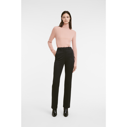 Portki Longchamp Fall-Zimowe 2022 Kolekcja Syntetyczna Fibres Women Trousers Damskie Czarne | 4820-RLPBH