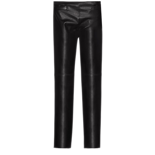 Portki Longchamp Fall-Zimowe 2022 Kolekcja Skórzane Women Trousers Damskie Czarne | 5092-WOTPC