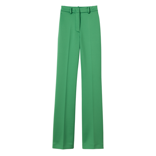 Portki Longchamp Fall-Zimowe 2022 Kolekcja Syntetyczna Fibres Women Trousers Damskie Zielone | 6401-TFBMW