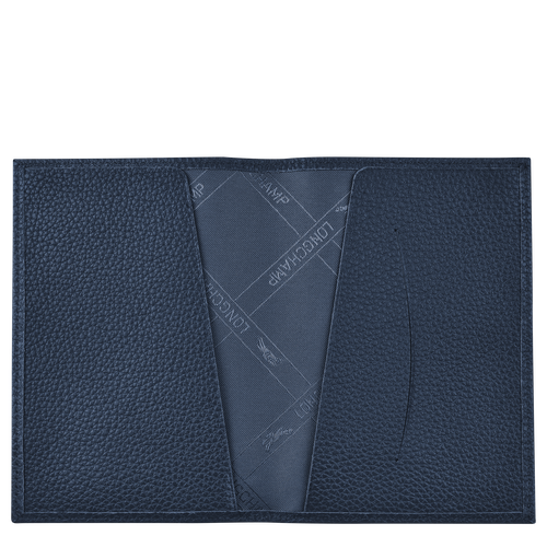 Pouches Longchamp Passport cover Le Foulonné Skórzane Men Pouches Męskie Niebieskie | 7345-QWVOR