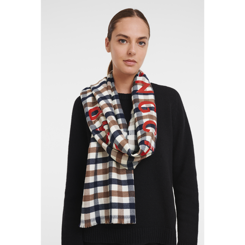 Stoles Longchamp Fall-Zimowe 2022 Kolekcja Wełna Women Stoles Damskie Kolorowe | 5643-JRTFM