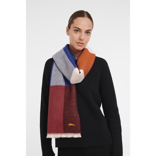 Stoles Longchamp Fall-Zimowe 2022 Kolekcja Wełna Women Stoles Damskie Kolorowe | 5931-ACSZW