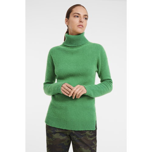 Swetry Longchamp Fall-Zimowe 2022 Kolekcja Wełna Women Sweaters Damskie Zielone | 0175-RDONX