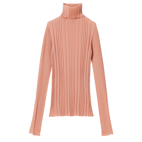 Swetry Longchamp Fall-Zimowe 2022 Kolekcja Wełna Women Sweaters Damskie Różowe | 0945-LTIJX