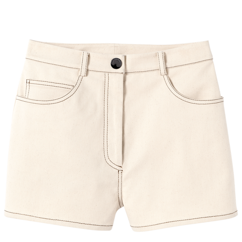 Szorty Longchamp Fall-Zimowe 2022 Kolekcja Bawełniane Women Shorts Damskie Beżowe | 9203-VUTAN