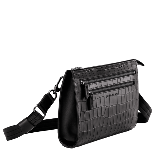 Torba Crossbody Longchamp Croco Block Skórzane Women Crossbody Plecaki Damskie Czarne | 6480-YOMFZ