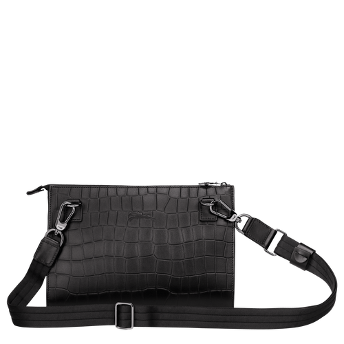 Torba Crossbody Longchamp Croco Block Skórzane Women Crossbody Plecaki Damskie Czarne | 6480-YOMFZ