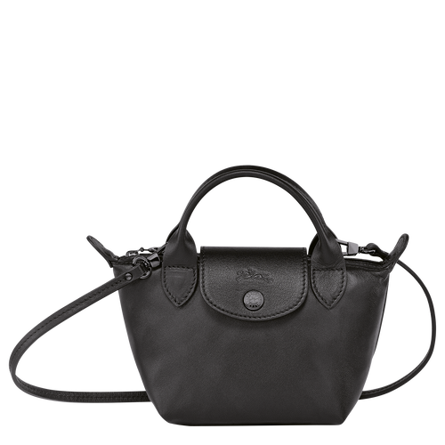 Torba Crossbody Longchamp Le Pliage Cuir Skórzane Women Crossbody Plecaki Damskie Czarne | 4615-ZSYRG