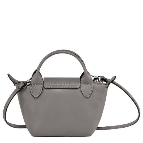 Torba Crossbody Longchamp Le Pliage Cuir Skórzane Women Crossbody Plecaki Damskie Szare | 7458-MDYPB