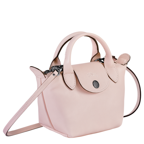 Torba Crossbody Longchamp Le Pliage Cuir Skórzane Women Crossbody Plecaki Damskie Różowe | 7983-CLNKU