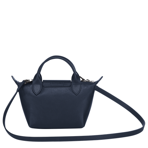 Torby Mini Longchamp Le Pliage Cuir XS Skórzane Women Mini Bag Damskie Niebieskie | 4826-ORCKH