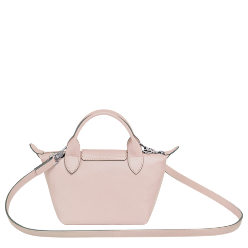 Torby Mini Longchamp Le Pliage Cuir XS Skórzane Women Mini Bag Damskie Różowe | 4986-CEONA