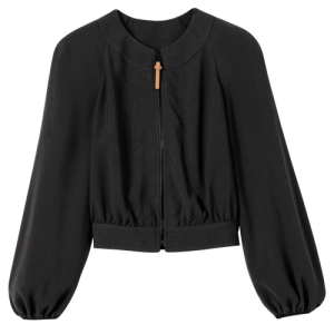 Bluzka Longchamp Fall-Zimowe 2022 Kolekcja Wełna Women Blouse Damskie Czarne | 5941-QNBAZ