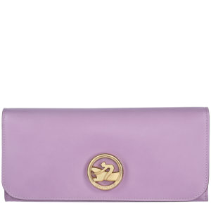 Portfele Longchamp Long continental Box-Trot Skórzane Women Wallets Damskie Fioletowe | 7391-RHPFS