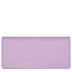 Portfele Longchamp Long continental Le Foulonné Skórzane Women Wallets Damskie Fioletowe | 4735-EBLIN