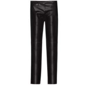 Portki Longchamp Fall-Zimowe 2022 Kolekcja Skórzane Women Trousers Damskie Czarne | 5092-WOTPC