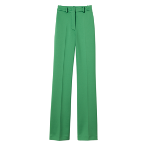 Portki Longchamp Fall-Zimowe 2022 Kolekcja Syntetyczna Fibres Women Trousers Damskie Zielone | 6401-TFBMW