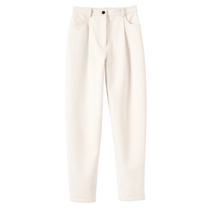 Portki Longchamp Fall-Zimowe 2022 Kolekcja Bawełniane Women Trousers Damskie Beżowe | 6759-DOXYQ