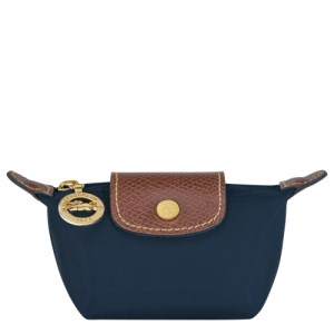 Portmonetki Longchamp Le Pliage Original Płócienne, Recycled canvas Women Coin Purses Damskie Niebieskie | 1807-QGWVP