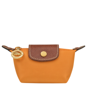 Portmonetki Longchamp Le Pliage Original Płócienne, Recycled canvas Women Coin Purses Damskie Pomarańczowe | 6407-UVHFG