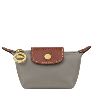 Portmonetki Longchamp Le Pliage Original Płócienne, Recycled canvas Women Coin Purses Damskie Szare | 8671-HDZTR