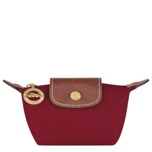 Portmonetki Longchamp Le Pliage Original Płócienne, Recycled canvas Women Coin Purses Damskie Czerwone | 9851-TZXJA