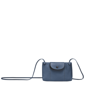 Torba Crossbody Longchamp Le Pliage Cuir Skórzane Women Crossbody Plecaki Damskie Niebieskie | 7614-NBVXQ