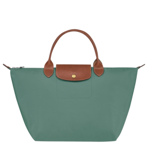 Torebki Longchamp Le Pliage Original M Płócienne, Recycled canvas Women Handbag Damskie Zielone | 1926-CBXQK