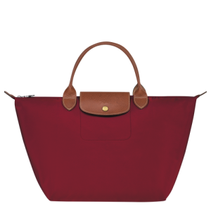 Torebki Longchamp Le Pliage Original M Płócienne, Recycled canvas Women Handbag Damskie Czerwone | 7530-IYZRO