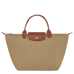 Torebki Longchamp Le Pliage Original M Płócienne, Recycled canvas Women Handbag Damskie Beżowe | 8306-CWXGS